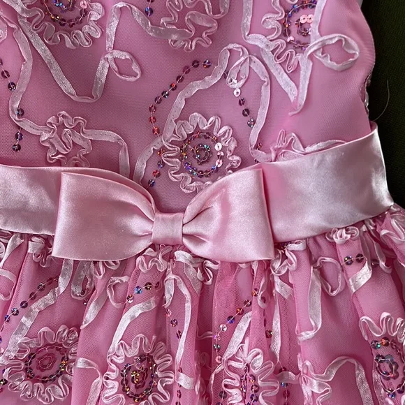 Rare Editions Dress- pink sequined